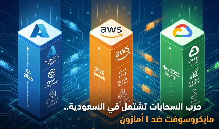 حرب السحابات تشتعل في السعودية.. مايكروسوفت ضد أمازون حرب السحابات تشتعل في السعودية.. مايكروسوفت ضد أمازون