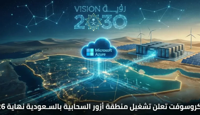 مايكروسوفت تعلن تشغيل منطقة أزور السحابية بالسعودية نهاية 2026